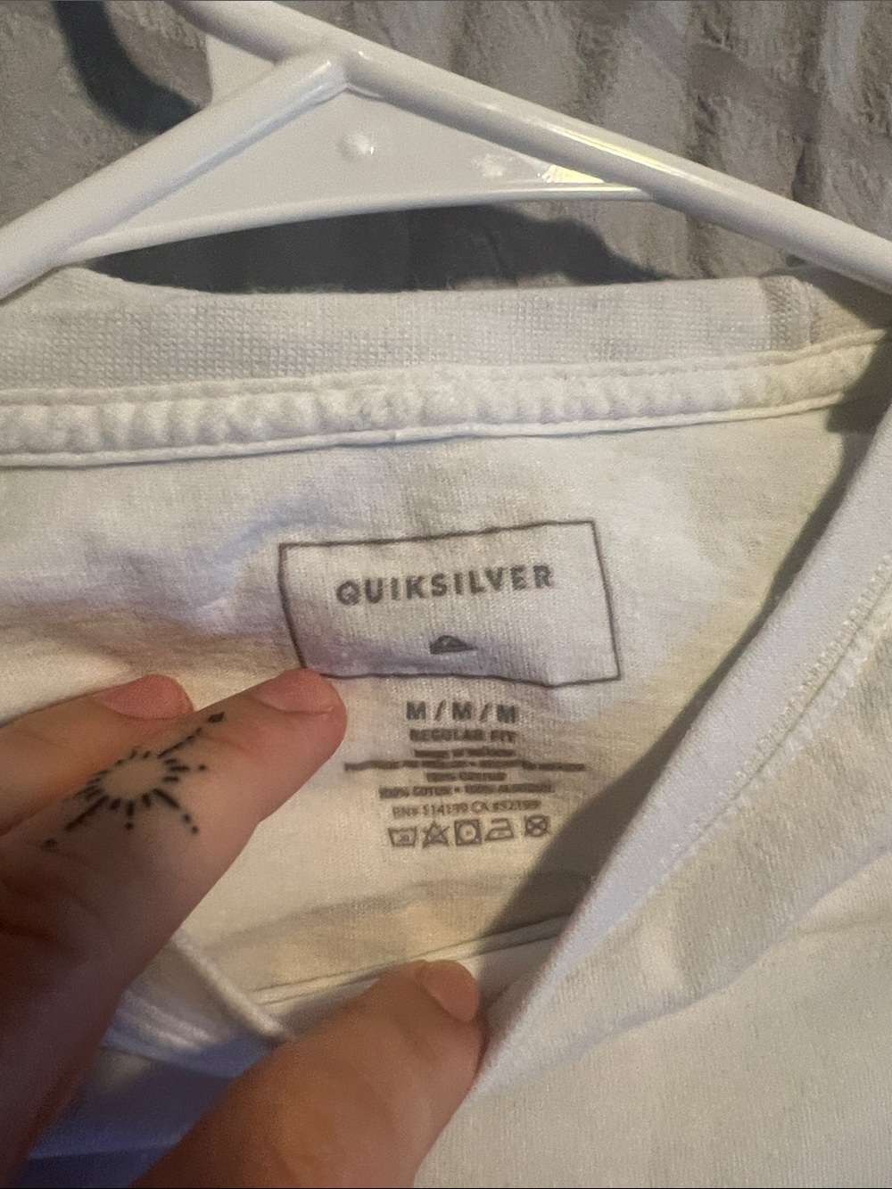 Quiksilver White Short-Sleeve Graphic Tee with Yellow Logo - Picture 4 of 4